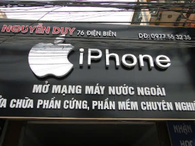 Bảng hiệu quảng cáo shop điện thoại đẹp