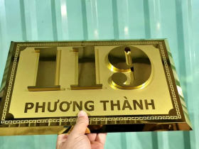 Biển số nhà inox 304 chữ nổi