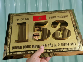 Biển số nhà inox chữ nổi
