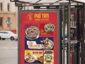 Dịch vụ thiết kế bảng quán ăn đứng (standee)